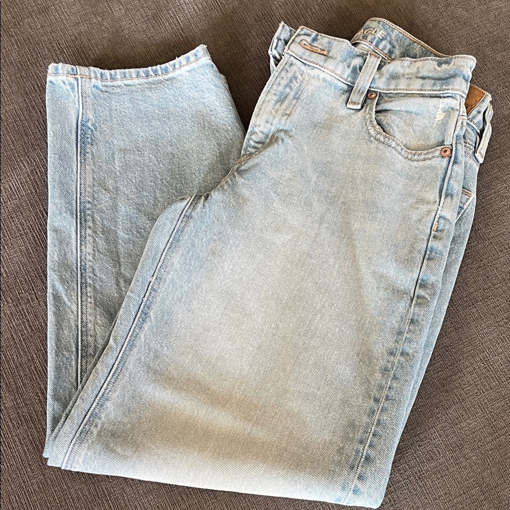 American Eagle Light Blue Barrel Denim Jeans